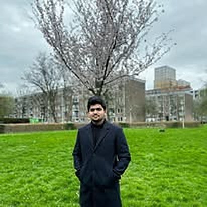 Saiful Islam in a park in early spring
